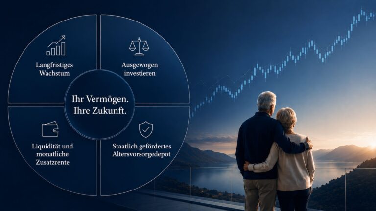 Geldanlage ab 60 mit Vier-Töpfe-Strategie für langfristiges Wachstum, ausgewogenes Investieren, Liquidität und Altersvorsorge