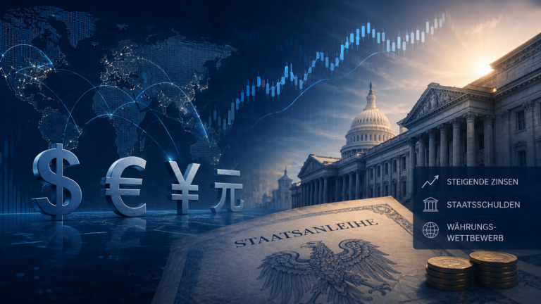 Staatsverschuldung, Zinsen und Währungen an den internationalen Finanzmärkten
